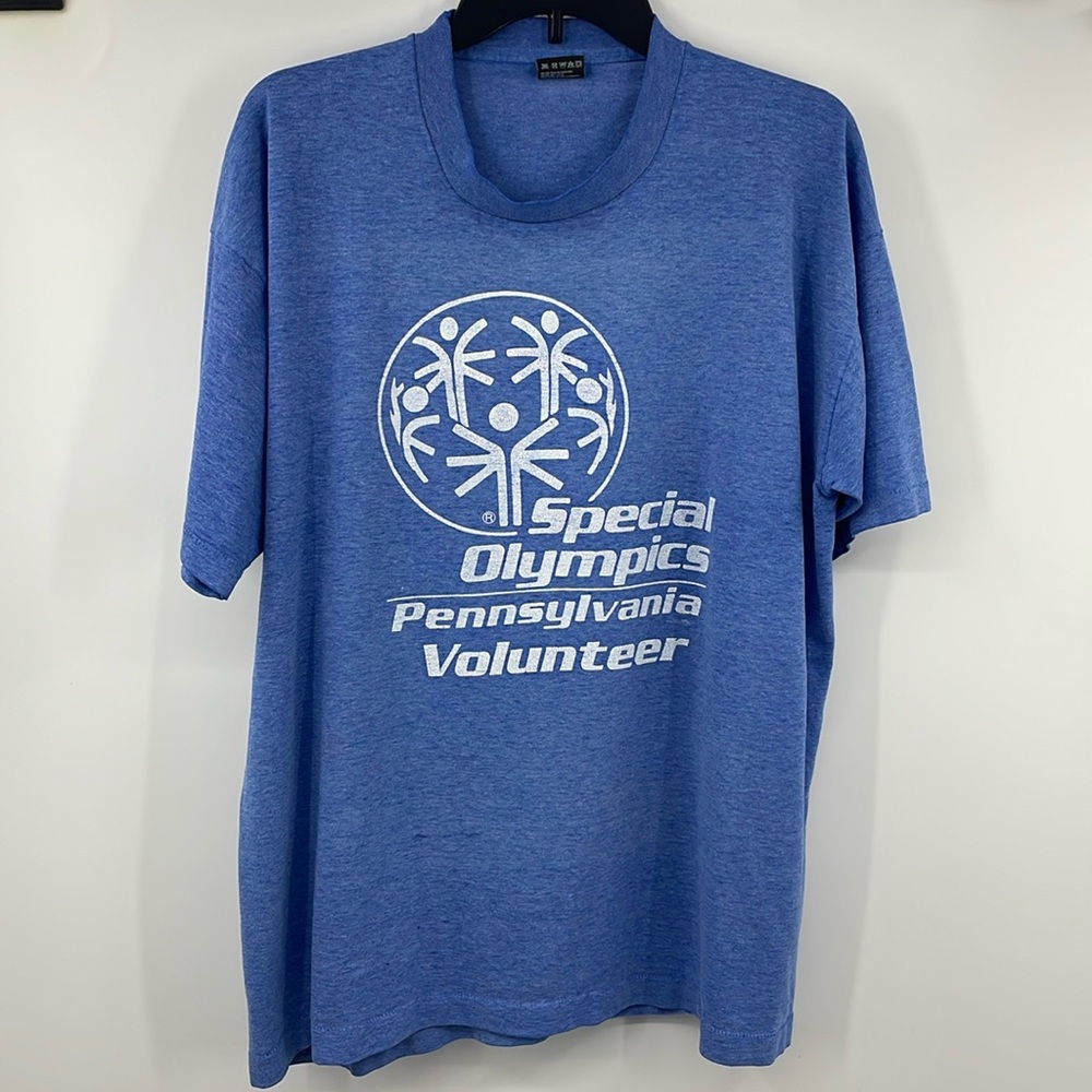 Vintage 80’s Special Olympics Pennsylvania Volunteer Tee Made in USA Size XL